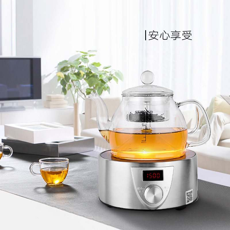 新功电陶炉煮茶器煮茶炉迷你小型泡茶壶烧水壶圆形平底电磁炉茶具