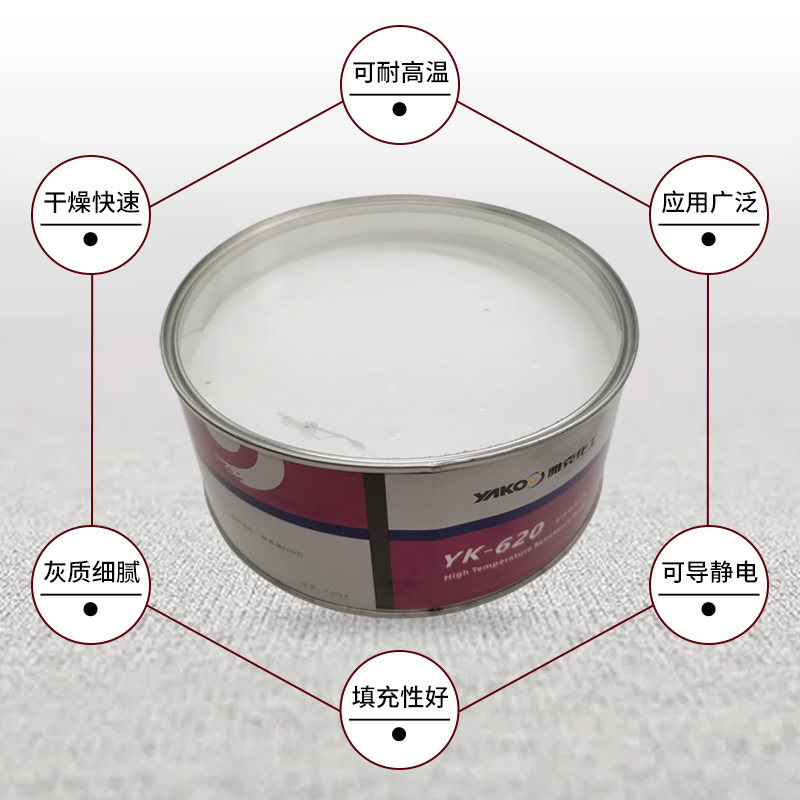 雅克耐高温白色钣金合金导电原子灰汽车家具静电喷塑粉喷漆腻子灰