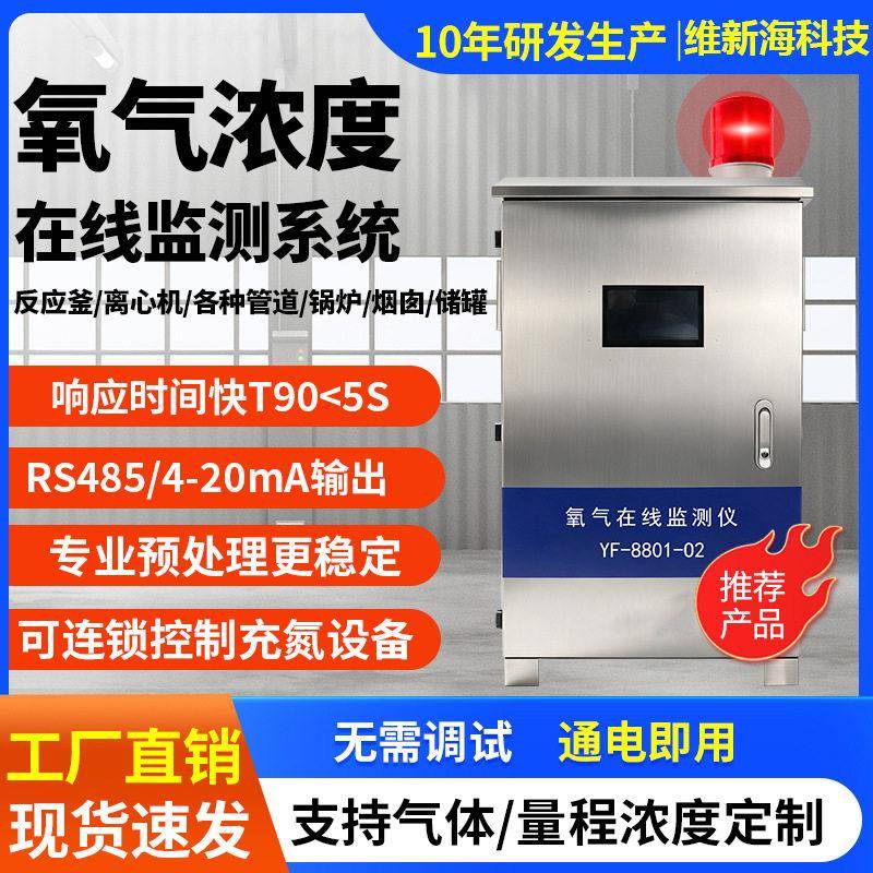 管道尾气温有毒氧气浓度监测仪在线式反应釜离心机氧含量分析仪