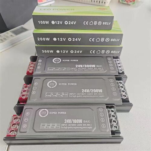 超薄灯箱电源220转24v100 200 300w线性照明工程变压器适配器