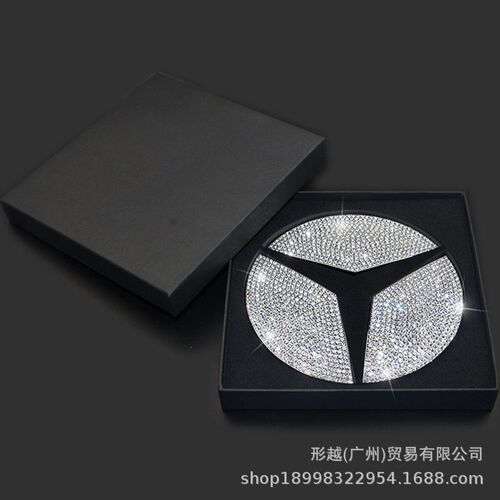 适用于奔驰 GLB/GLC260/GLK/CLK/CLS/ML/G级改装镶钻大前标装饰贴