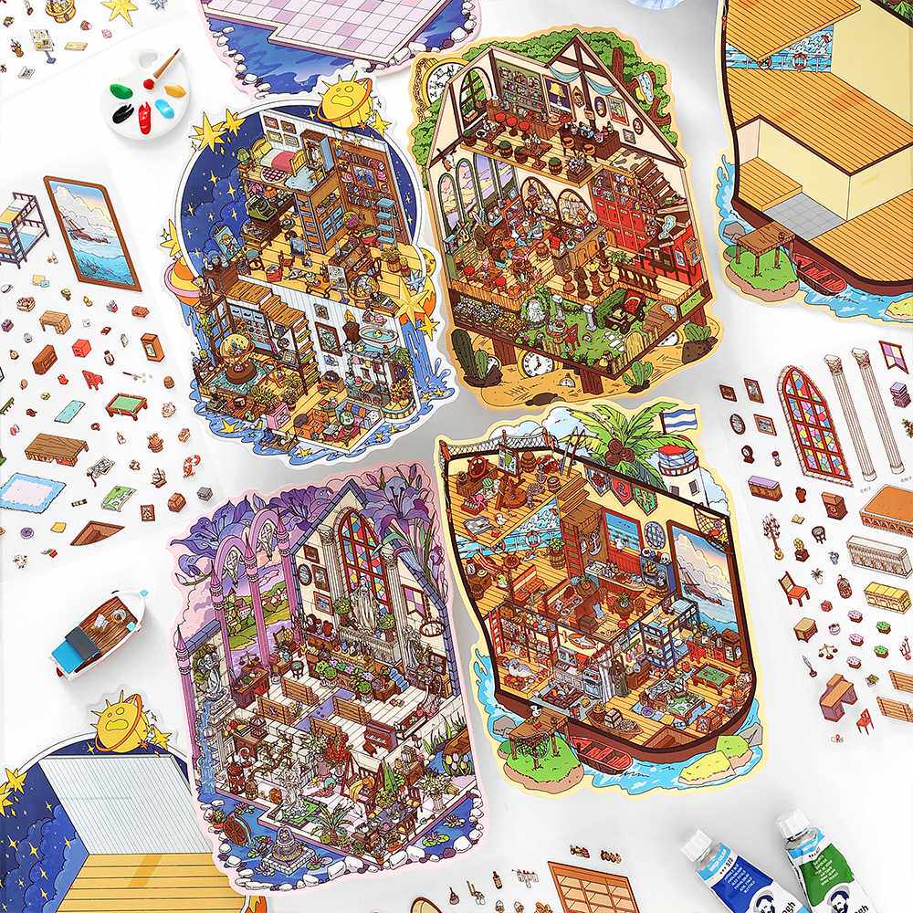 PaperMore造景贴纸 小角落第五弹系列 趣味创意素材diy