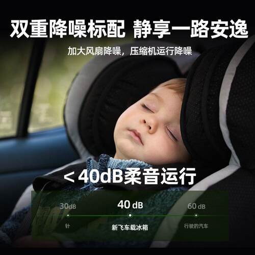 Frestec新飞压缩机车载冰箱 12V 24V双温区冷冻冷藏