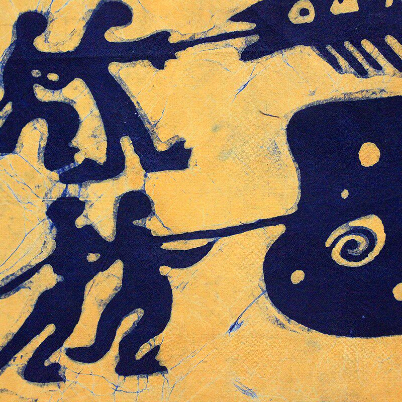 蜡染画抽象布画满载而归云南特色背景画民族工艺品餐厅卧室装饰画