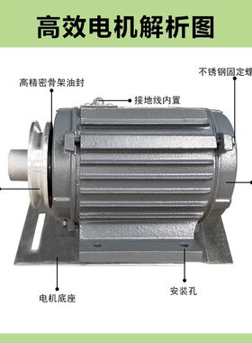 大牧人负压风机电机养殖畜牧排风扇马达工业换气扇纯铜电机1.1KW