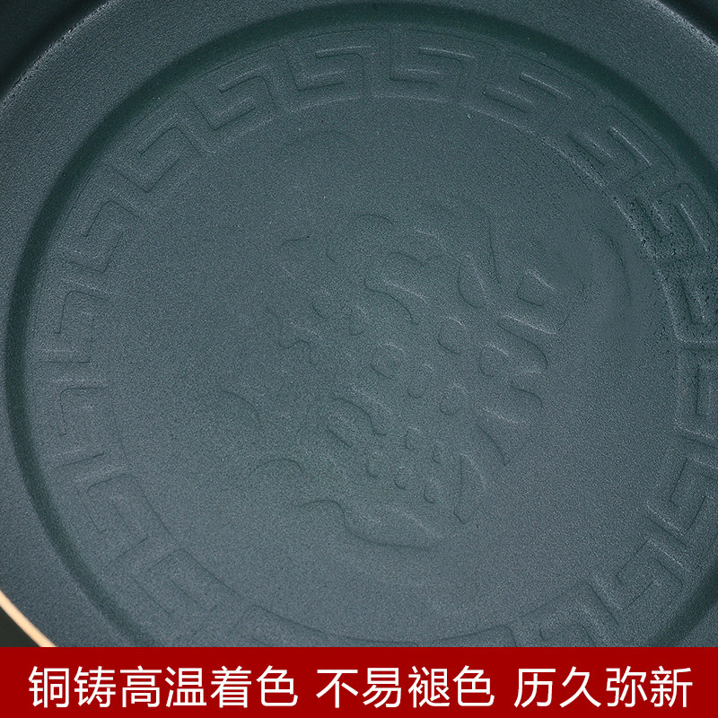 铜茶洗带盖大号家用复古禅意水盂功夫茶具配件茶洗盆建水笔洗杯洗