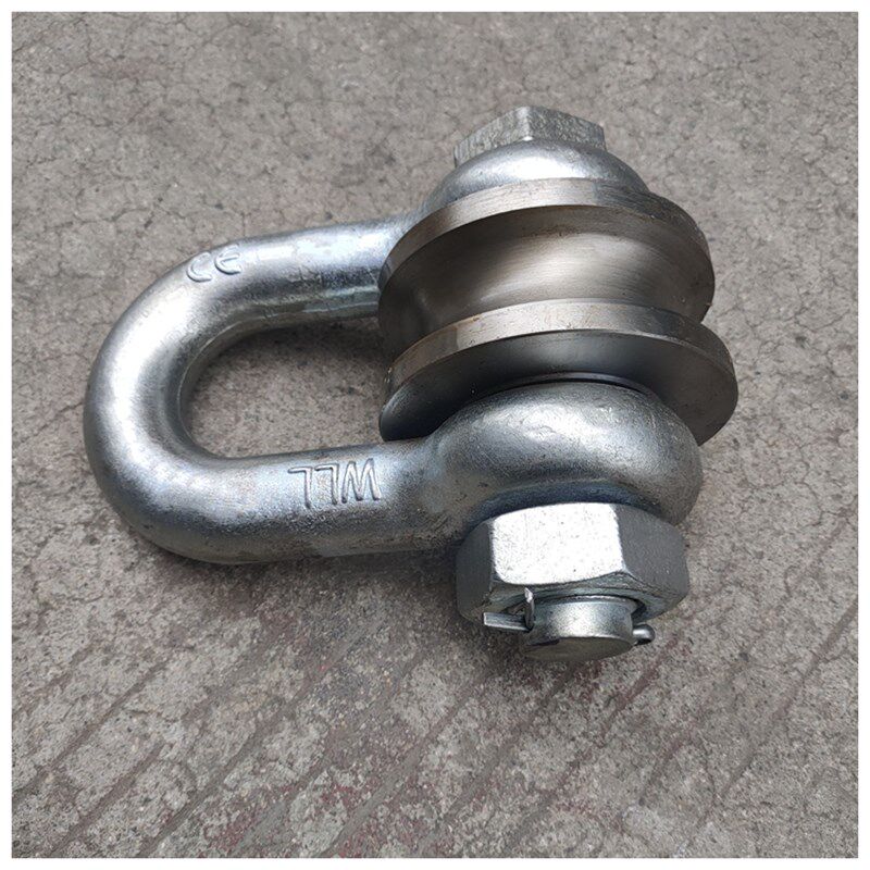 船用起重卸扣式滑车滚轮式轴承滑轮吊环U型重型导向转轮3t5吨钢轮