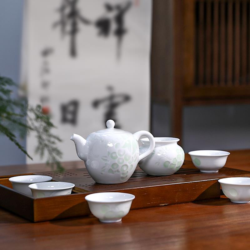 【西泠印社】进德杯茶具创意陶瓷茶杯品茗杯公道杯茶壶套装礼品