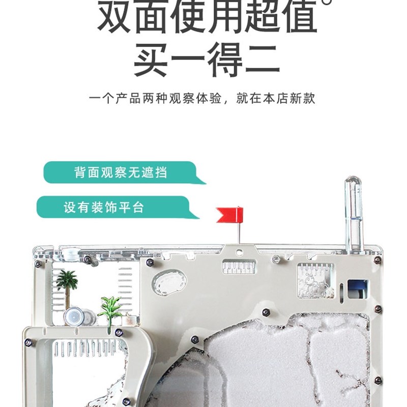 蚂蚁城堡蚂蚁生态箱蚂蚁窝城堡蚂蚁巢穴送蚁后学生观察繁殖免安装