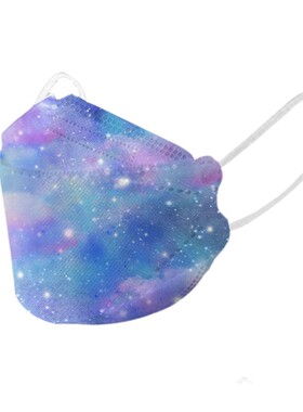 星空逐渐变色立体口罩kf94渐变色立体韩国4d浅变色n94口罩渐变色2