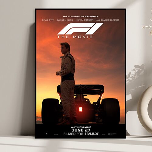 F1 Thce Movie 狂飙飞车电影海报装饰画酒吧卧室布拉德皮特挂画