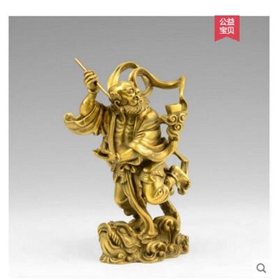 全铜魁星点斗f摆件独站鳌头家用办公室书房桌面装饰品魁星踢斗铜