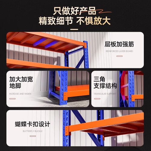 货架置物架多层商用架子超市储物架落地收纳N架超强承重快递展示