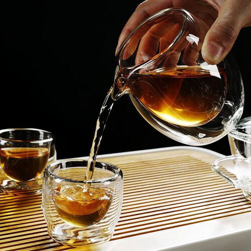 馨玉坊耐热加厚玻璃茶海公道杯功夫茶具套装茶漏公杯分茶器配件