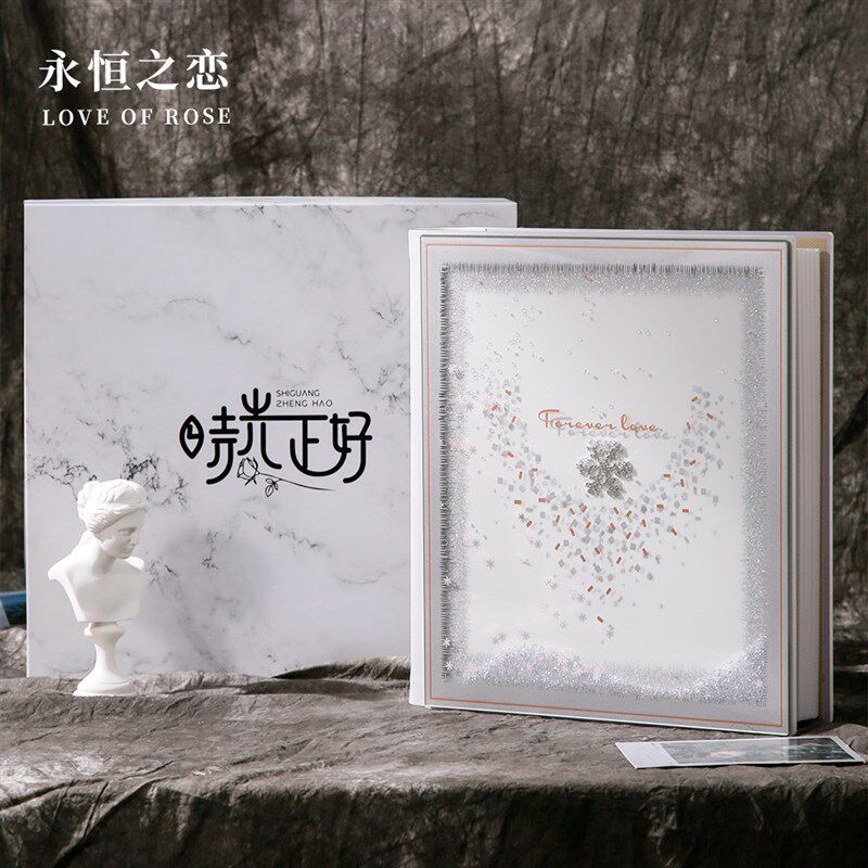 高端婚纱影楼水晶相册本纪念册大容量家庭情侣高级感5寸6寸影集簿