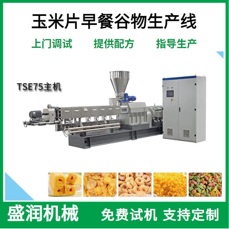 冲泡燕麦片生产设备涂糖玉米片生产线即食玉米片生产机械