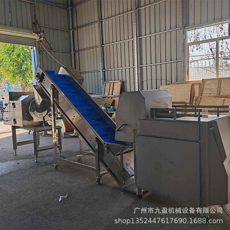 板GWP冷肉冻切大块切丁流水线 肥油牛肉切备丁整整套设 切牛肉粒