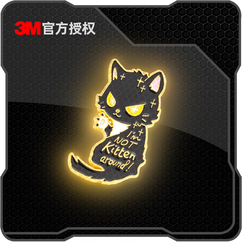 3M个性创意周围没有小猫汽车窗贴纸电动车摩托车装饰防水反光车贴