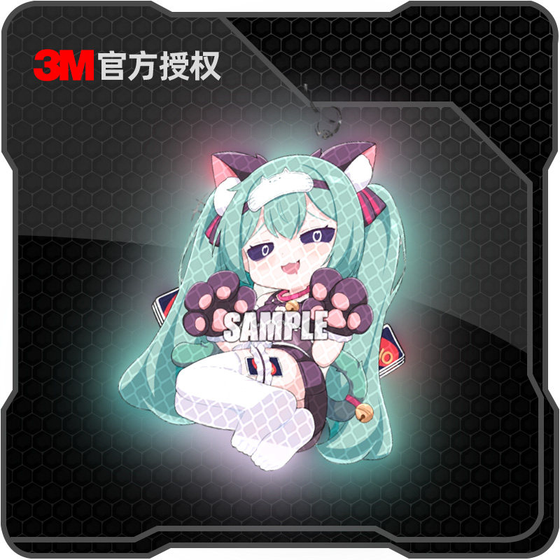 3M个性创意小音未来汽车窗贴纸电动车摩托车头盔装饰防水反光车贴
