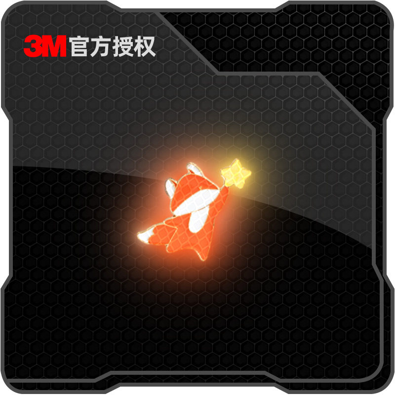 3M个性创意摘星小狐狸汽车窗贴纸电动车摩托车装饰防水反光车贴
