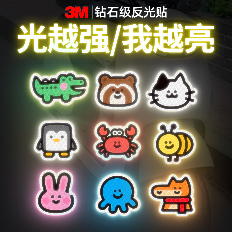 【3M正品反光贴】比车灯还亮