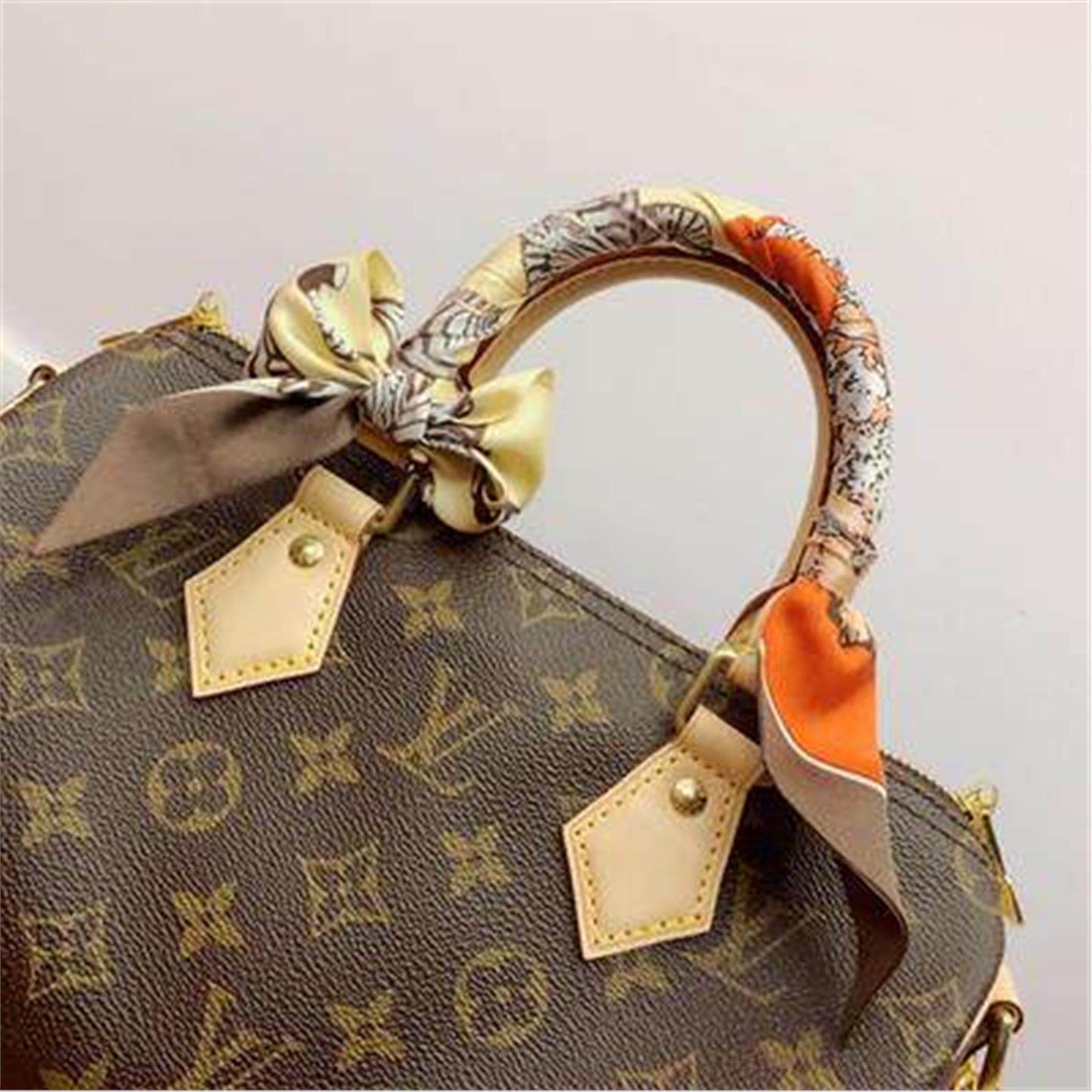 LV&GEDETE 丝巾真丝绑包手柄保护装饰缠带缠绕nano贝壳包车挂丝带