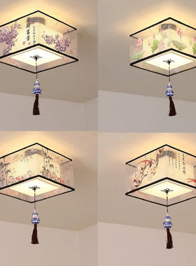 灯笼阳台一个对新中式过道灯走廊灯创意进门LED小吸顶灯门厅玄关