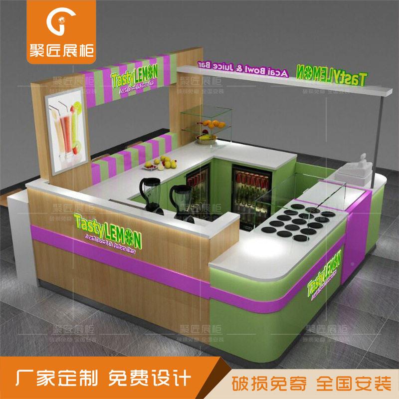 万商城拉特丝酸奶水果捞展柜地无方色达小吃果汗榨中岛陈列展架定