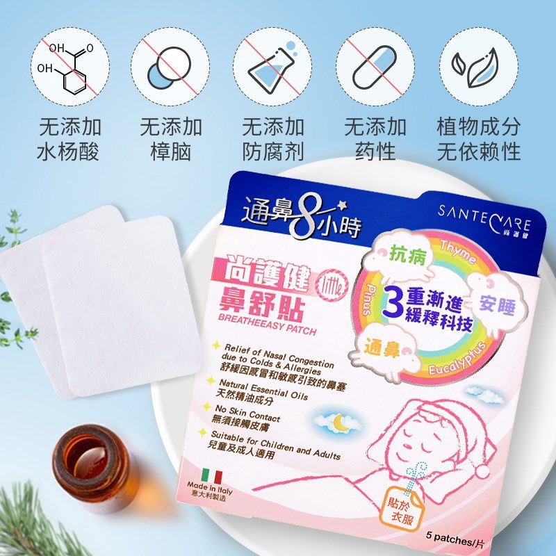 尚护健儿童通鼻贴鼻舒贴3盒婴儿通气贴小儿通鼻神器安睡