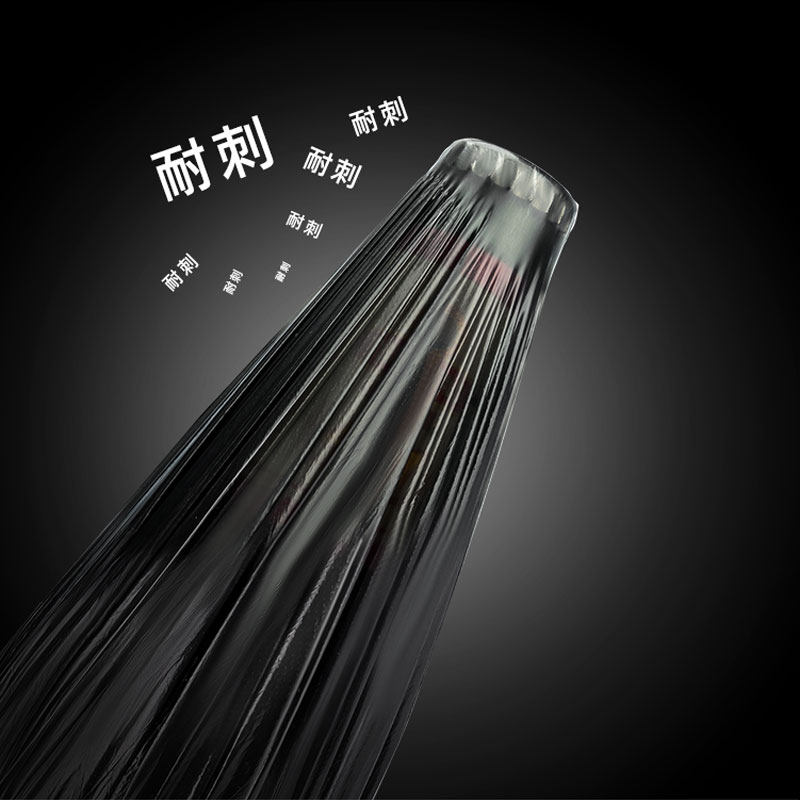 家用黑色加厚一次性大号厨房垃圾袋平口式八角不透不漏耐用垃圾袋