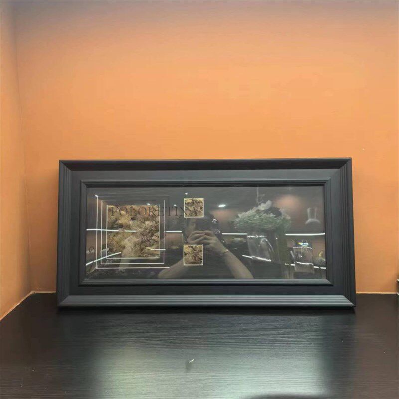 中古风侘寂风床头柜装饰画摆设样板间售楼处玄关台柜体挂画背景墙