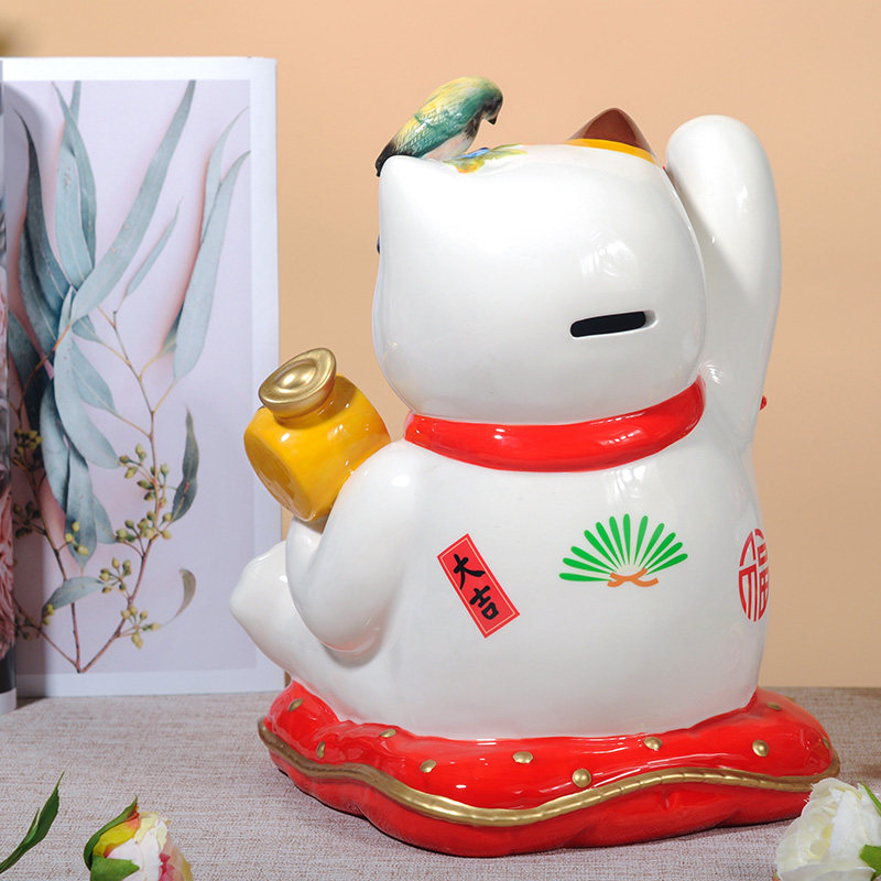 招财猫存钱罐陶瓷家居摆件玄关装饰品可爱日式储钱罐喜庆礼物