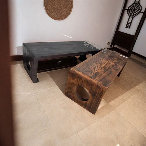 一体式古琴矮桌燕尾榫结构飘窗阳台矮几围棋书法多功能桐木矮桌子
