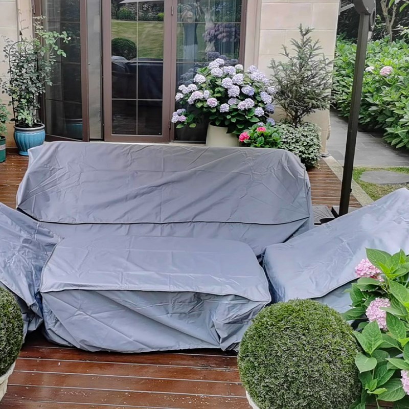 定做户外沙发防雨罩桌椅设备防尘套家具防灰防水布防晒套环保面料