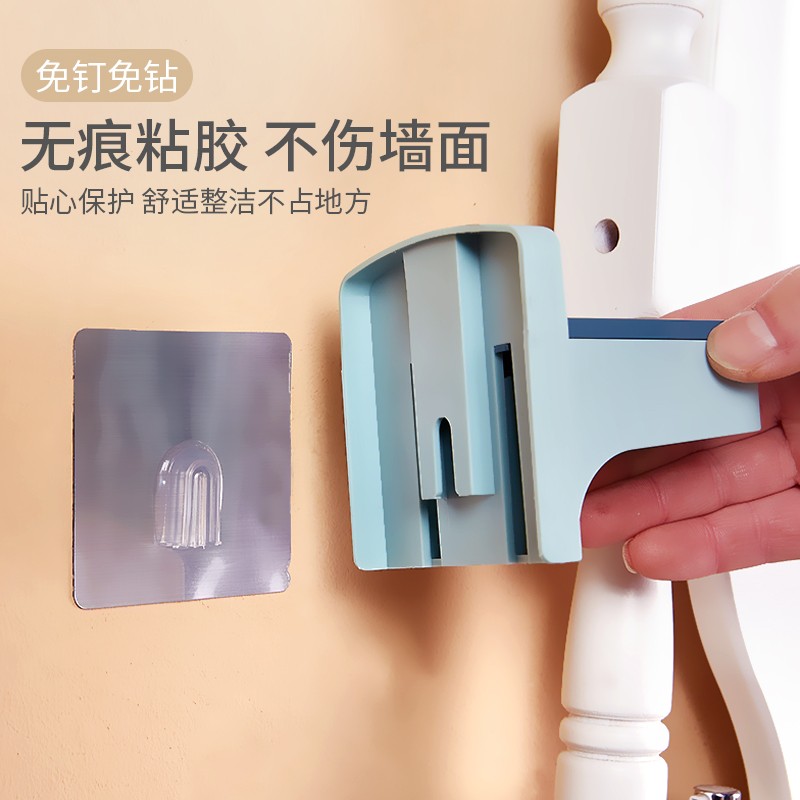 吹风机支架免打孔电吹风置物架浴室带绕线器挂钩吹风筒收纳固定架图片
