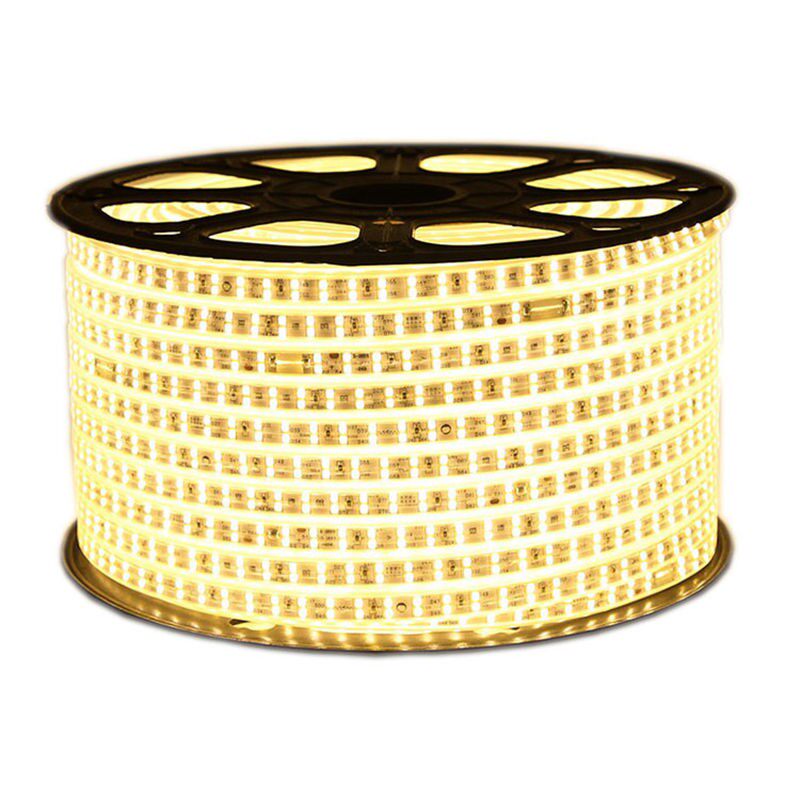 led灯带220V2835双排超高亮客厅吊顶暗槽户外防水装饰长条软灯条