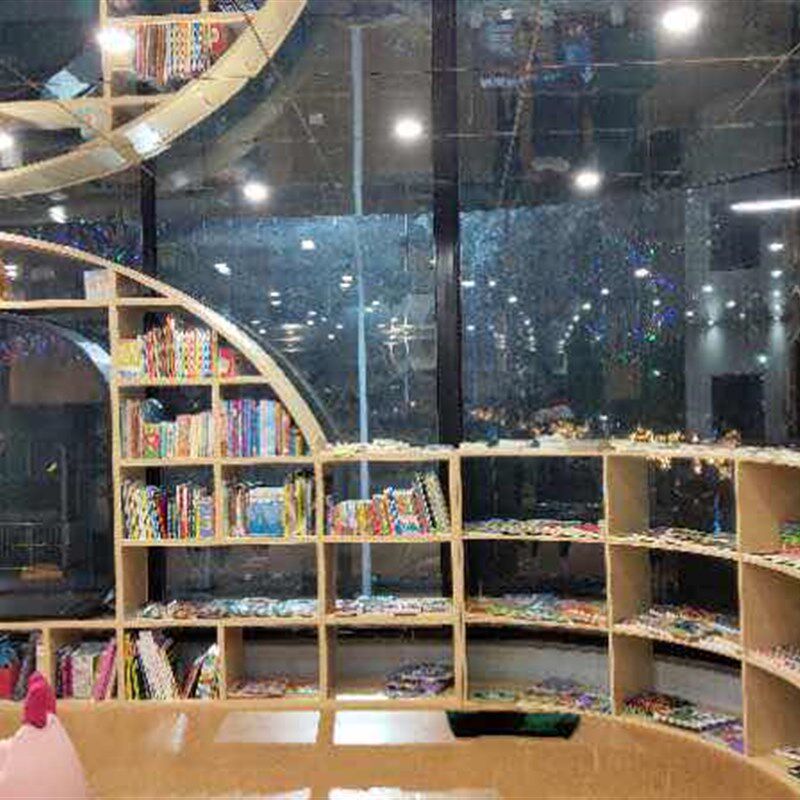 玻璃橱窗书架隔断落地书架双面透通道书架