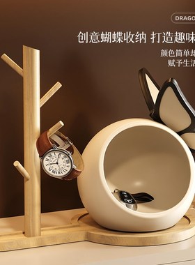 中古风入户门口鞋柜钥匙收纳玄关装饰品摆件客厅家居乔迁相框礼品