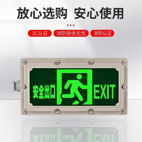 消防防爆应急灯双头LED紧急照明安全疏散通道指示灯牌36V集中电源