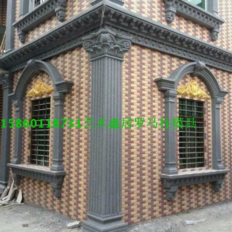 欧式罗马柱模具水泥贴墙包角柱别墅大门中式四方柱子磨具建筑模板