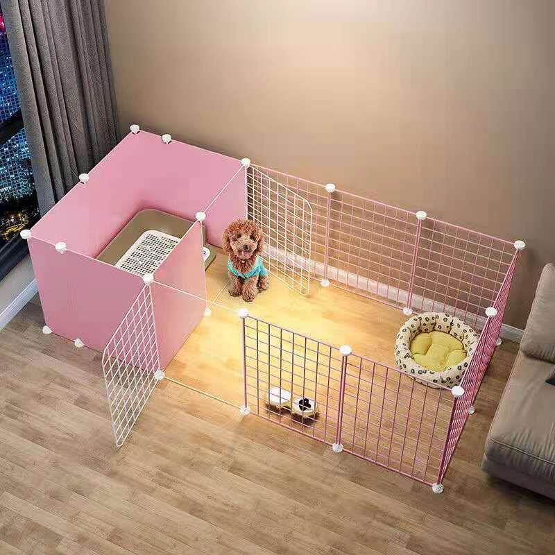 宠物围栏狗狗隔离护栏狗屋室内小型犬狗窝带厕所区家用栅栏狗笼子图片