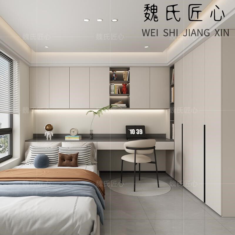 榻榻米床边柜带衣柜一体小户型多功能储物柜家用卧室组合柜可定制