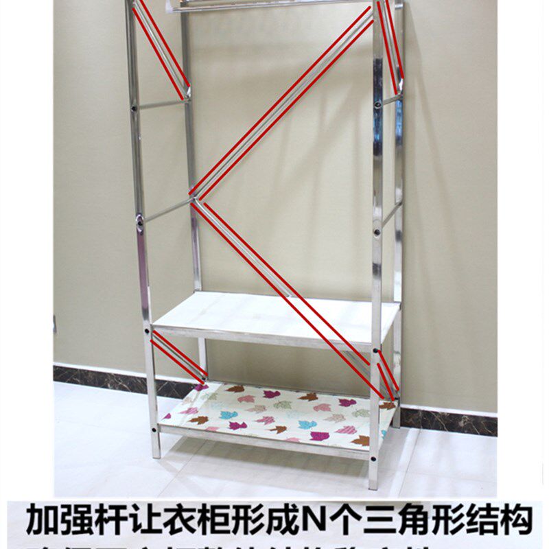 小号迷你型不锈钢简易衣柜布艺组合经济型折叠钢架单人收纳挂衣橱