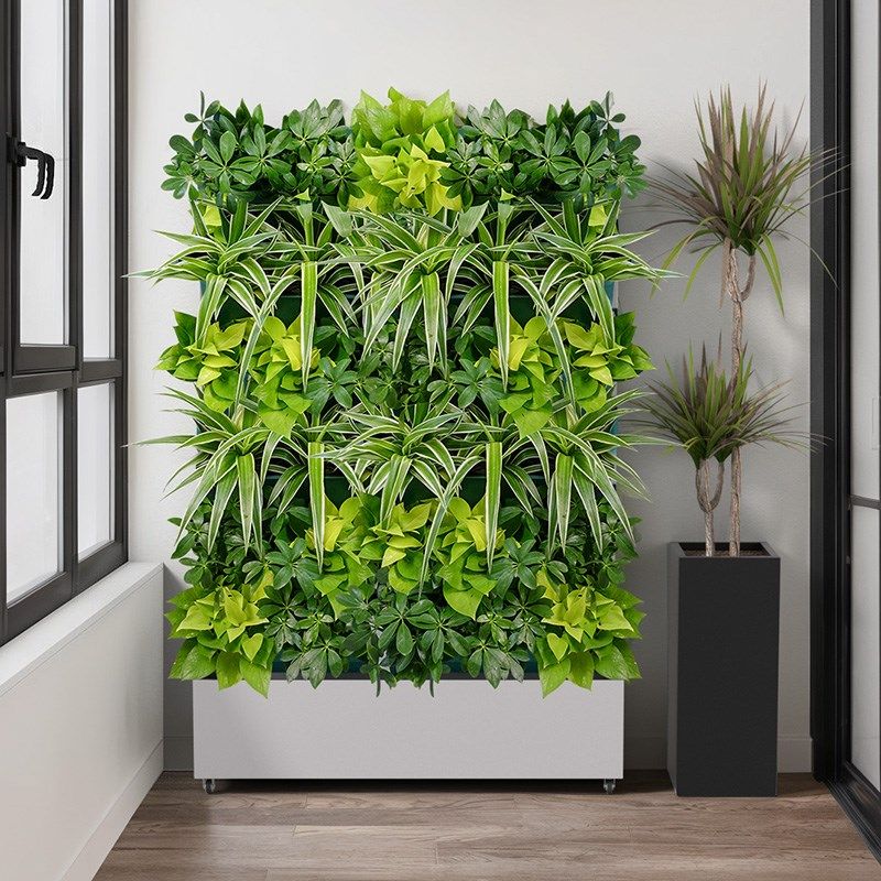 中国风阳台多层绿植花架 落地式可移动植物墙 自动浇水蔬菜种植架
