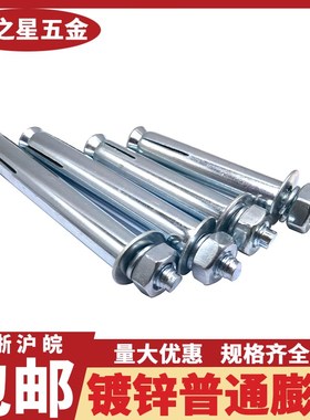 普标铁镀锌膨胀螺丝膨胀螺栓M6M8M10M12M14M16M18M20全系列