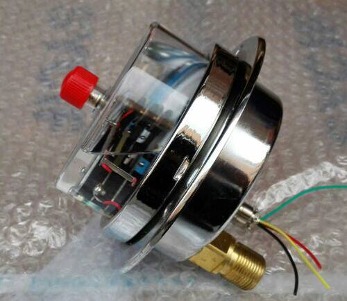 电压24v轴向带边耐震电接点压力表 16mpa Io 0.25a 直径100mm m20