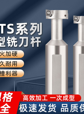 ATS数控CNC加工中心舍弃式侧铣开粗开槽三面刃T型槽铣刀杆21 25