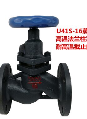 U41S-16法兰高温蒸汽柱塞阀 铸铁法兰蒸汽锅炉专用高温柱塞阀