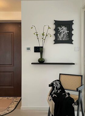 法式中古风高级感装饰画异形黑白格桑花组合N挂画客厅餐厅美式壁