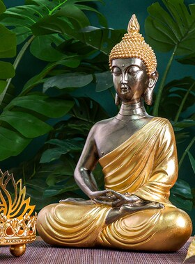 泰国佛像家居装饰品o工艺品小摆件玄关酒柜东南亚风格泰式餐厅摆